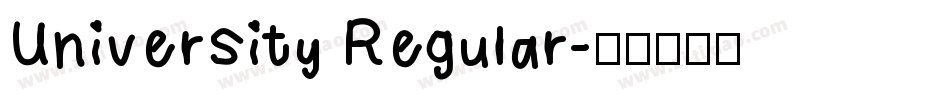University Regular字体转换